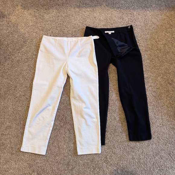 2 Pair Womens cropped Pants Boston Proper - Picture 1 of 12